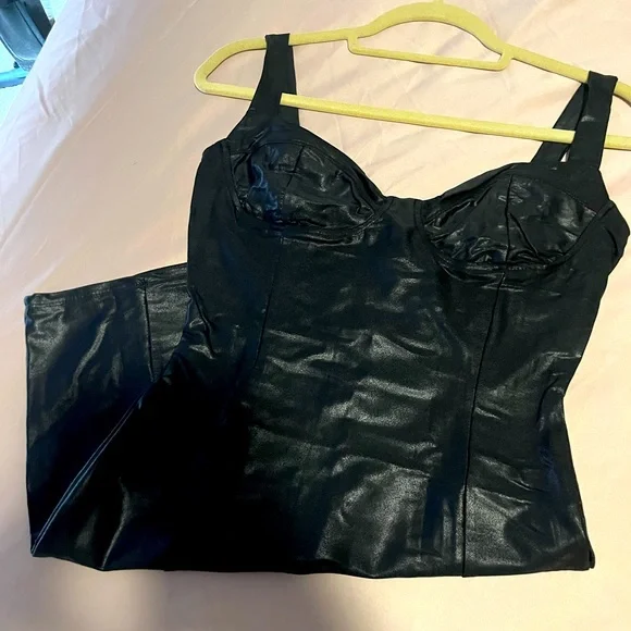naked wardrobe | Dresses | Black Sexy Dress Faux Liquid Leather | Poshmark